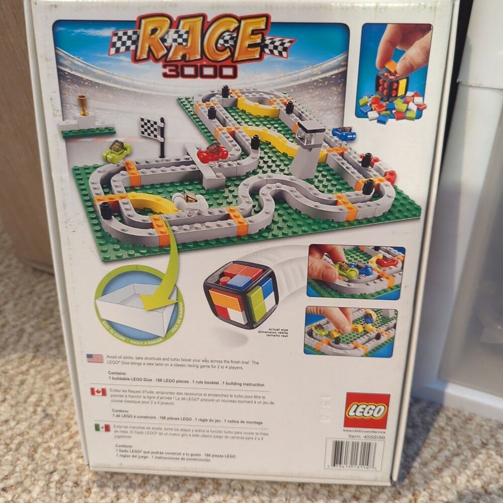 LEGO Race 3000  Car Racing Board Game #3839 2009 Complete Box Manual - Picture 2 of 6